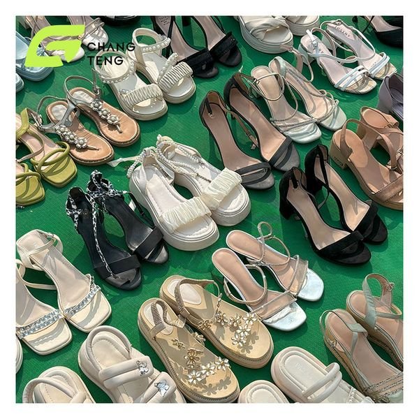 Hot Sale in Pakistan Second Hand Women's Sandals Wholesale Women's Sandals at a Low Price with High Heel Sandals