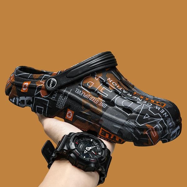 Men's Summer Outdoor Beach Sandals Dual-Purpose Soft Bottom Baotou Slippers Non-Slip Wear-Resistant New Platform Breathable