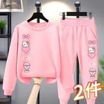 2025 New Trendy Western and Korean Style Girls Clothing Set Fashionable Two-Piece Suit for Spring and Fall