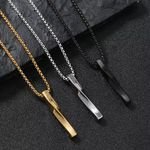 Personalities Men's Boy's Hip-Hop Spiral Long Necklace Trendy Link Chain Silver Stainless Steel Pendant Woolen Accessories