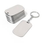 Hanging Accessories Keyring Chain Stainless Steel Metal Plate Lettering Custom Blank Mark Engraving Hot Print Low Brand