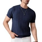 Quality Wholesale Customisable Men's Summer Slim Thin Breathable Knitted Short Sleeve