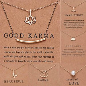 Fashion Lucky Statement Women Gift Alloy Gold Chain Pearl Butterfly Elephant Pendant Necklace Jewelry With Card
