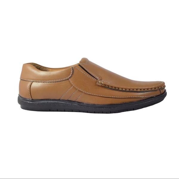 Mens Genuine Leather Formal Slip on Shoes Are a Stylish and Practical Option for Anyone Looking for comfort and Ease of Wear
