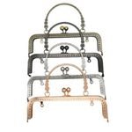 Cloxy DIY Metal Bag Making Hardware Accessories 18/20cm Bag Handle Vintage Kiss Lock Embossed Kiss Frame Square Purse Frame