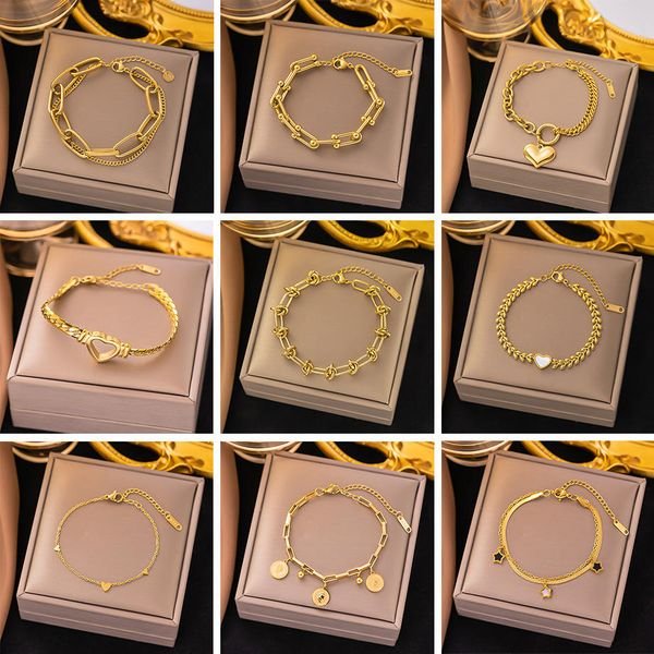 New Dream Personality Stainless Steel Bracelet Bangle Wholesale 18K Gold Jewelry Accessories For Women