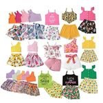 Summer Children's Clothing Toddler Girls Fashion Floral Tank Tops Sleeveless Vest Shirt Shorts Pants Two Pieces Outfits Set